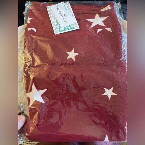 LuLaRoe 2XL Biker Shorts • Americana Collection • Red With White Stars • NWT - Picture 9 of 12